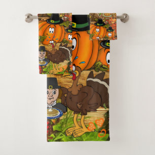Serviettes de bain set Bon thanksgiving Day