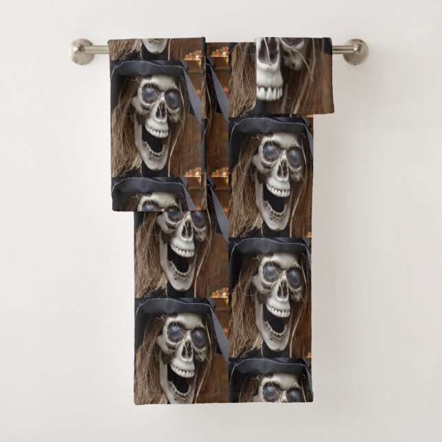 Serviettes de bain set Halloween (En situation)