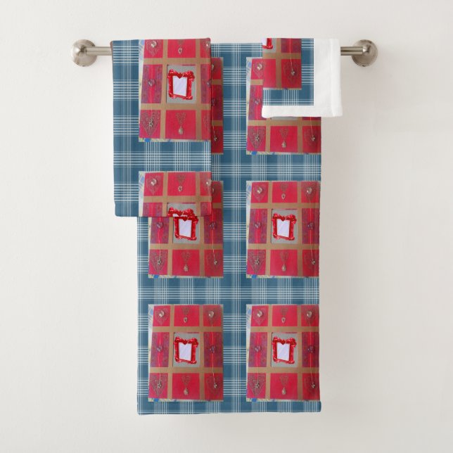 Serviettes de bain set Saint Valentin (En situation)