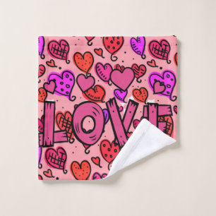 Serviettes de bain set Saint Valentin, Amour