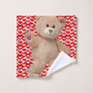Serviettes de bain set Saint Valentin, Ours en pel