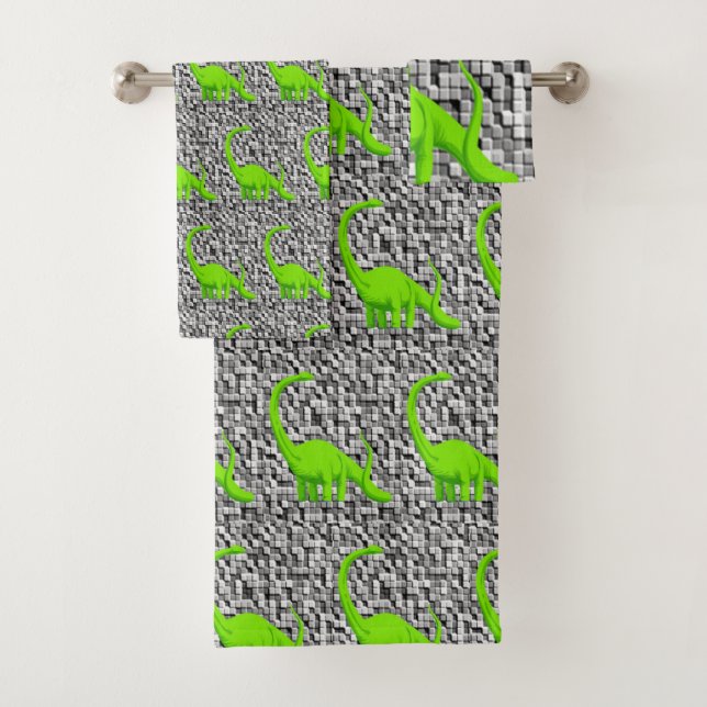 Serviettes de bain sets Dinosaures (En situation)