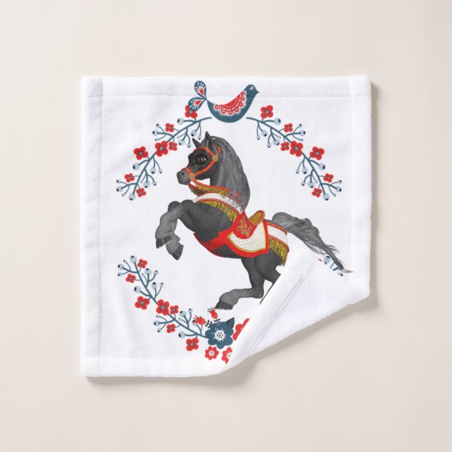 Serviettes de bain sets Floral Horse (Gant de toilette)