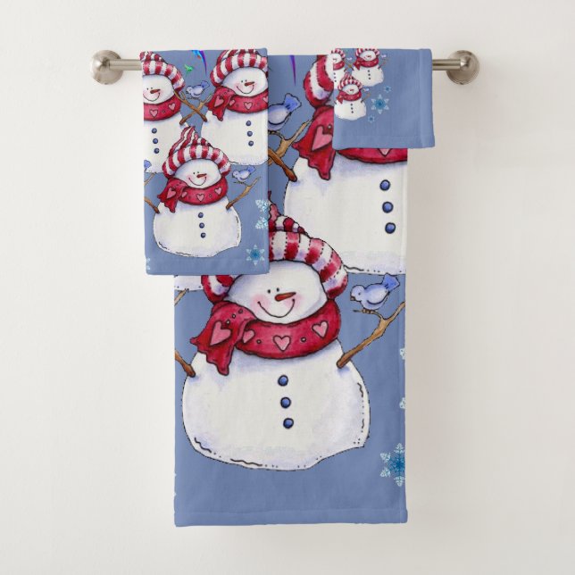Serviettes de bain sets Noël (En situation)