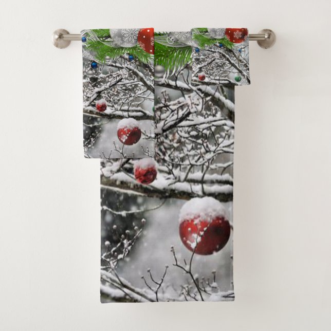 Serviettes de bain sets Noël (En situation)