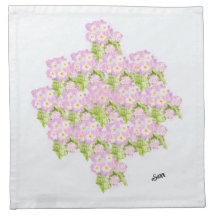 Serviettes de cocktail en tissu : Lantana Camara