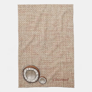 Serviettes de cuisine à impression de toile de jut