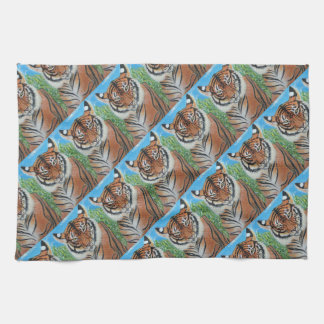 Serviettes de cuisine à motif de tigre du Bengale