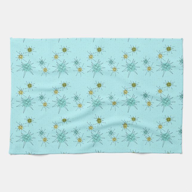 Serviettes de cuisine atomiques bleues de (Horizontal)