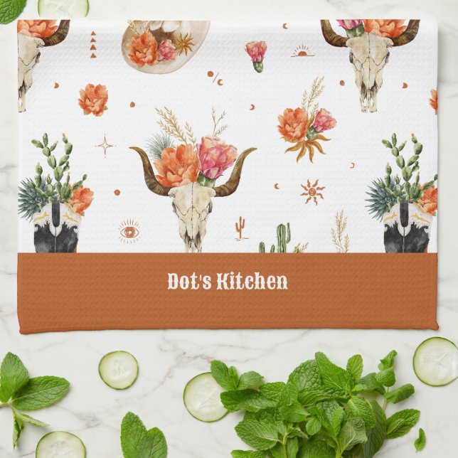 Serviettes de cuisine Boho Ouest (Plié)