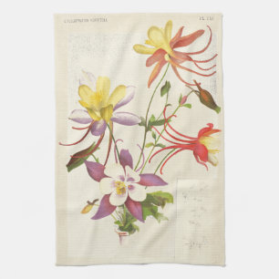 Serviettes de cuisine botaniques florales de