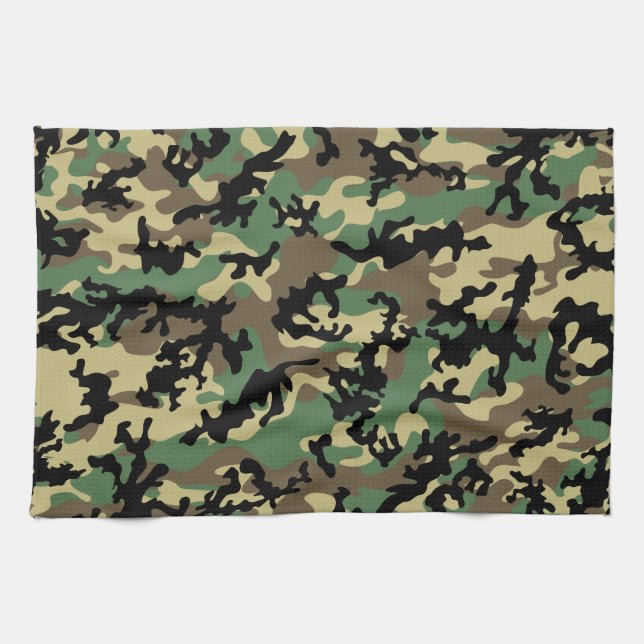 Serviettes de cuisine classiques de Camo de région (Horizontal)