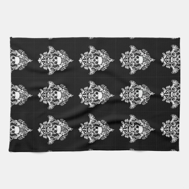 Serviettes de cuisine de crâne (Horizontal)