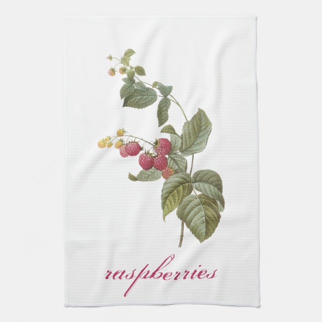 Serviettes de cuisine de framboises (Vertical)