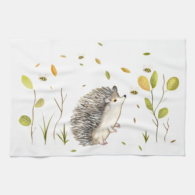 Serviettes de cuisine de hérisson (Horizontal)