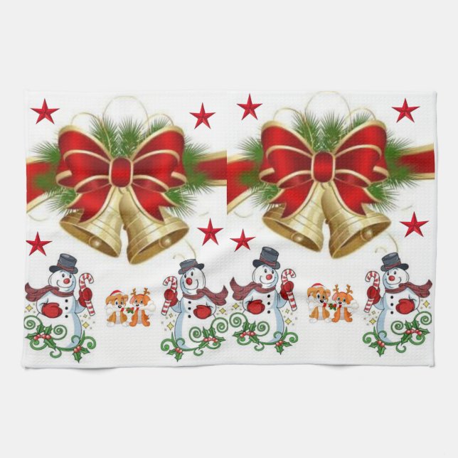 Serviettes de cuisine de Noël (Horizontal)