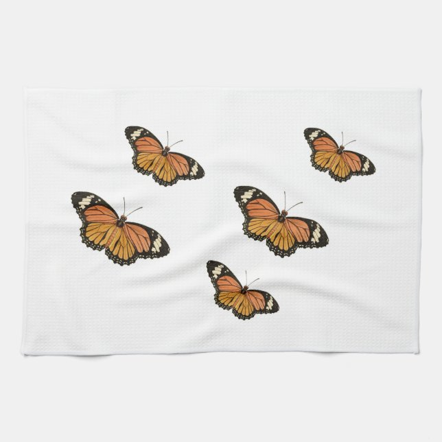 serviettes de cuisine de papillon de monarque (Horizontal)