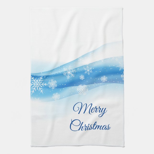 Serviettes de cuisine de vacances Snowflakes (Vertical)