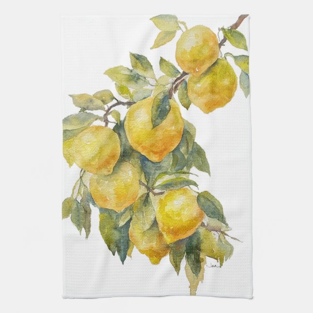 Serviettes de cuisine en citron (Vertical)