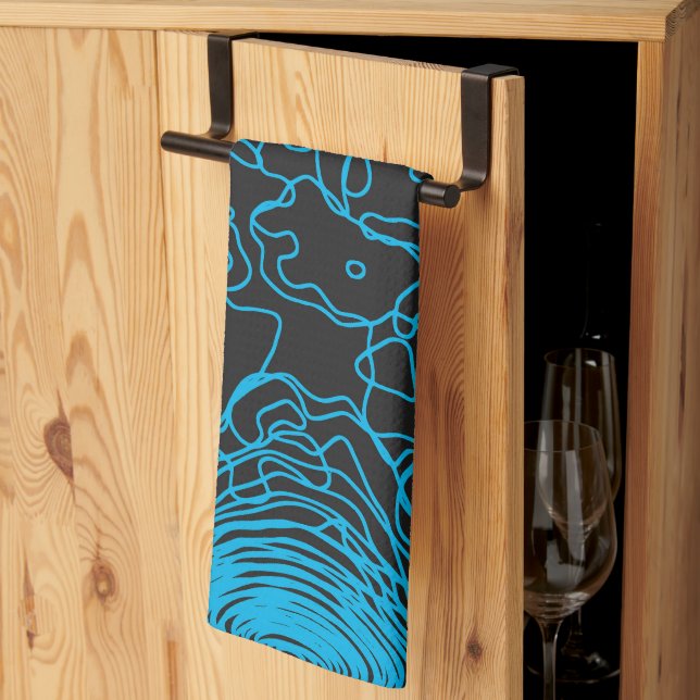 Serviettes De Cuisine En Fer Azur (Pliage en tiers)