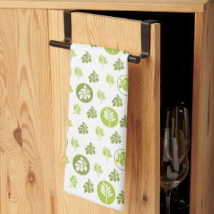 Serviettes de cuisine Feuilles Tropical Green