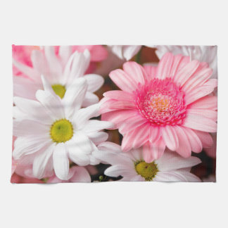 Serviettes de cuisine - fleurs de Gerbera de