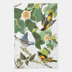 Serviettes de cuisine florales de faune animale