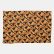 Serviettes de cuisine Jack-O-Lantern souriantes