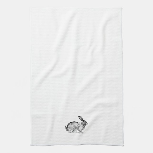 Serviettes de cuisine lapin vintage (Vertical)