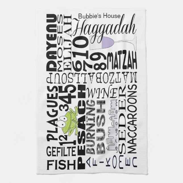 Serviettes de cuisine "Mots passover" (Vertical)