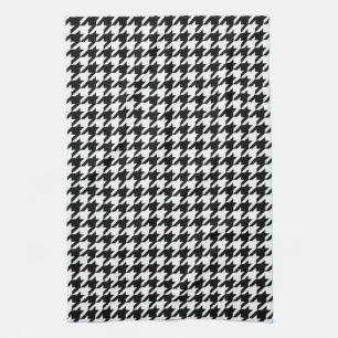 Serviettes de cuisine noires et blanches de