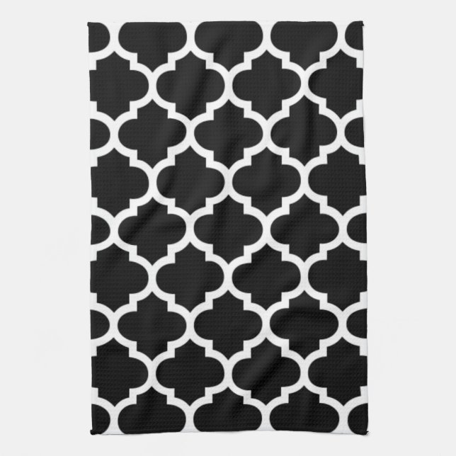 Serviettes de cuisine noires et blanches de (Vertical)
