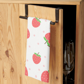 Serviettes de cuisine personnalisées aux fraises