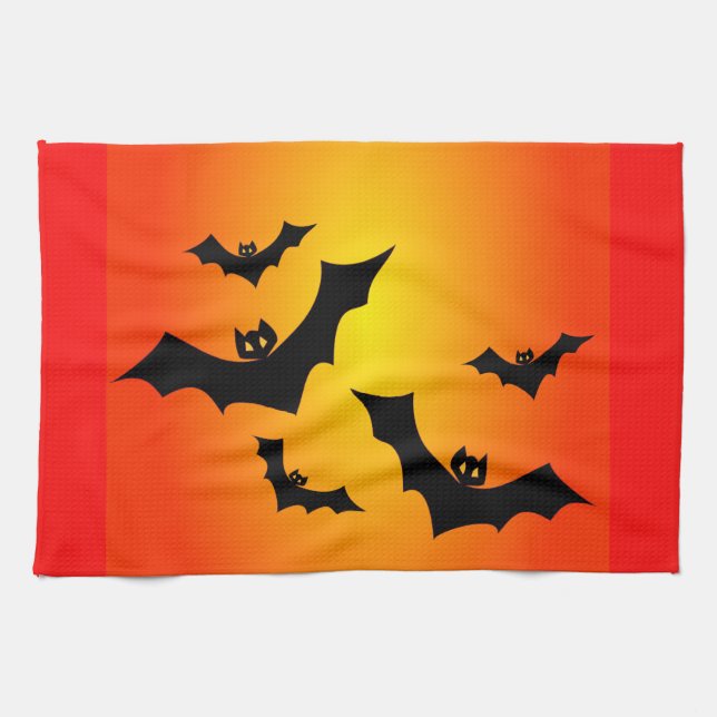 Serviettes de cuisine pour chauves-souris Hallowee (Horizontal)