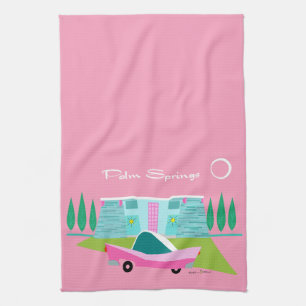 Serviettes de cuisine Retro Rose Palm Springs