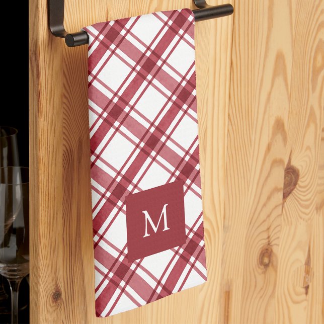 Serviettes de cuisine rouge et blanche (Red and White Kitchen Towels
)