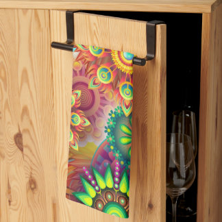 Serviettes de cuisine sauvages et lumineuses