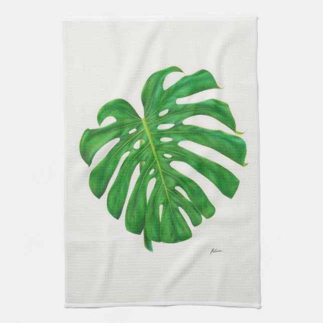 Serviettes de cuisine tropicales de feuille de (Vertical)