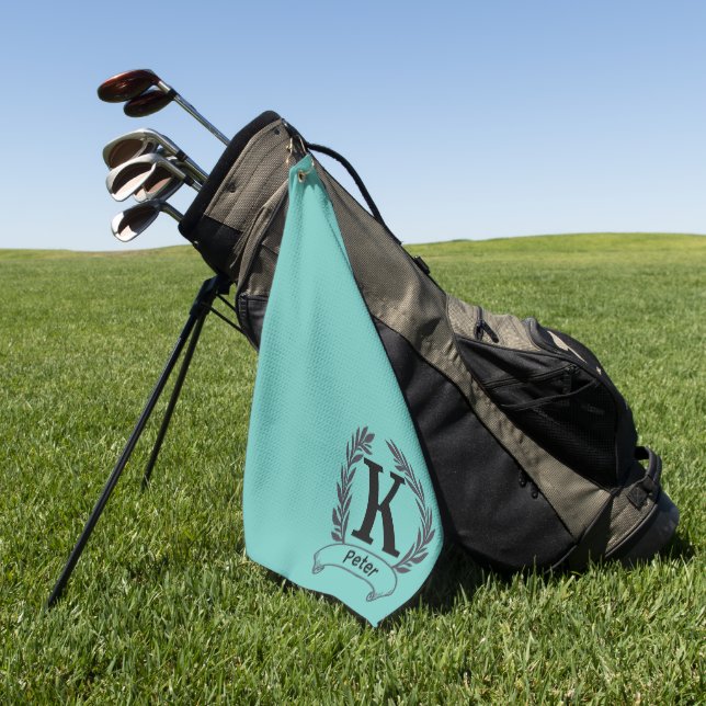 Serviettes de golf personnalisées : Logo personnal (Vert)