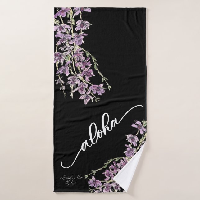 Serviettes de l'Aloha Orchid Honohono (Serviette de bain)