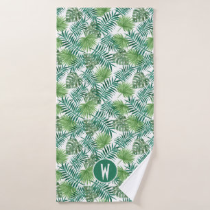 Serviettes de Motif Feuilles Tropical Bright Green