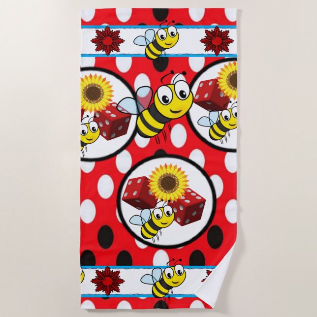 Serviettes de plage Bumblebees (Devant)