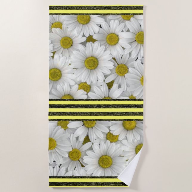 Serviettes de plage Fleurs de soleil (Devant)