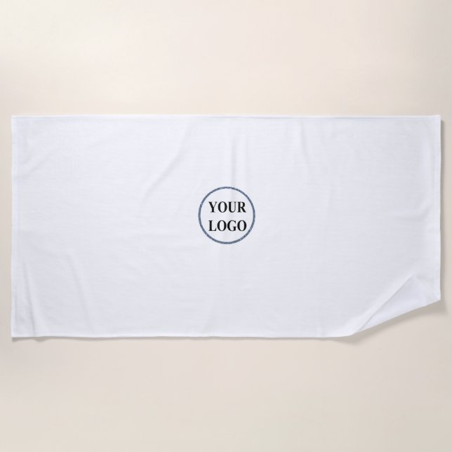 Serviettes de plage personnalisées Monogramme LOGO (Devant)