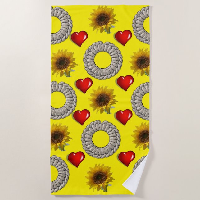 Serviettes de plage Tournesol (Devant)