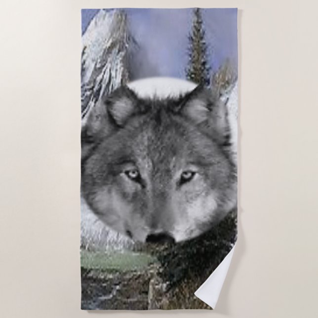 Serviettes de plage Wolves (Devant)