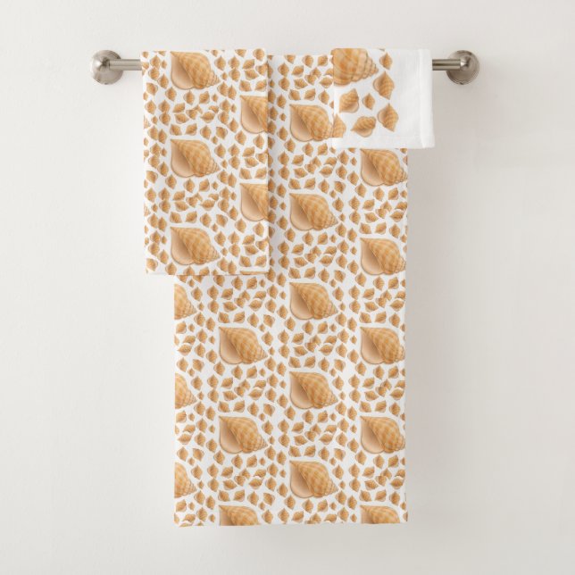 Serviettes De Salle De Bain Ensembles Coquillages (En situation)