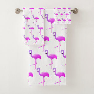 SERVIETTES DE SALLE DE BAINS EN FLAMINGO EN FLURO