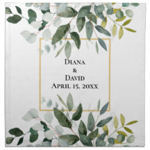 BEAUTÉ PRINTEMPS VÊTEMENT BOTANIQUE VERT Napkin