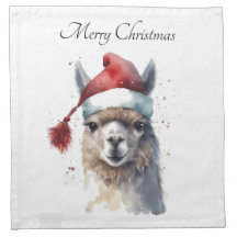 Chapeau de Père Noël à texte personnalisé en aquar